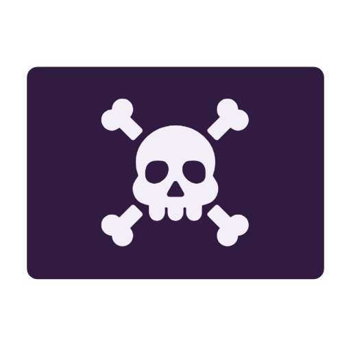 Black Pirate Flag, 
      symbol of the site